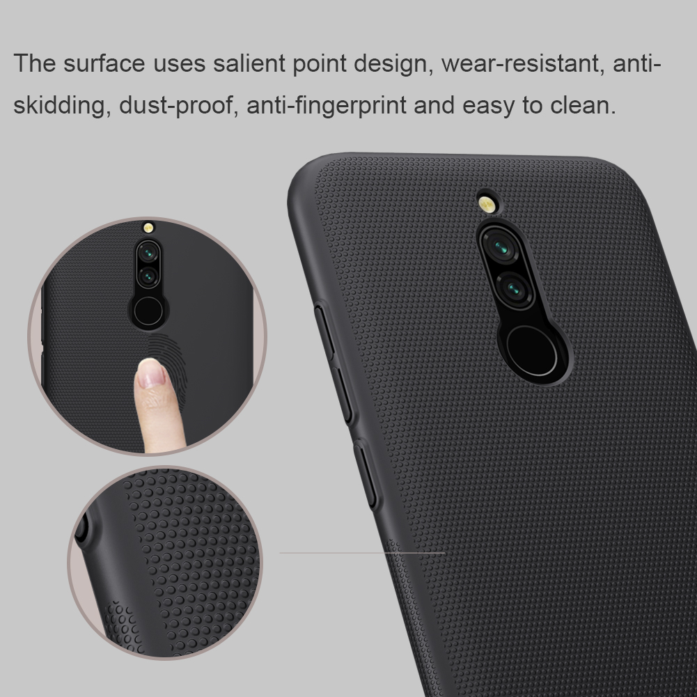 Copertina Rigida Nillkin Shield Matte PC Per Xiaomi Redmi 8 - Nero