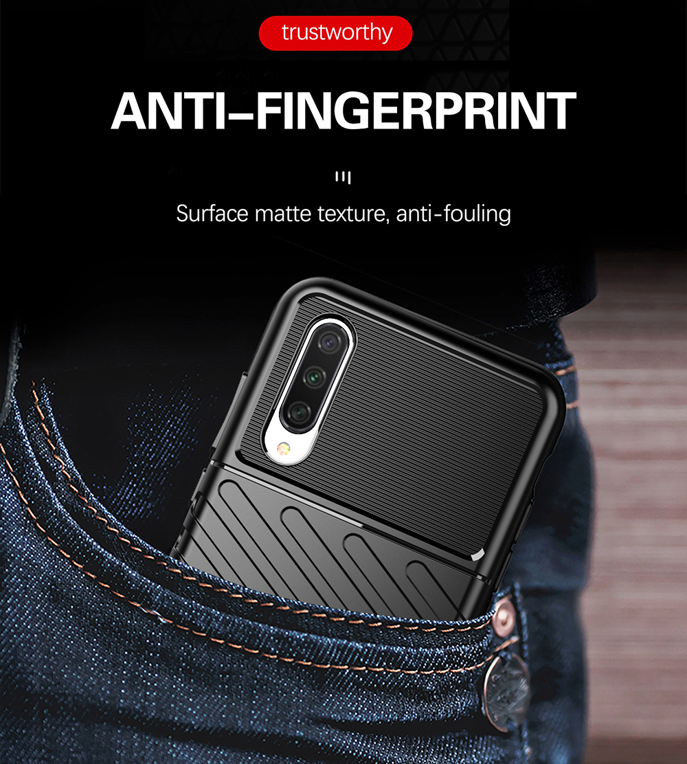 Texture de la Série Thunder Texture Soft TPU Back Shell Pour Xiaomi Mi Cc9e / mi A3 - le Noir