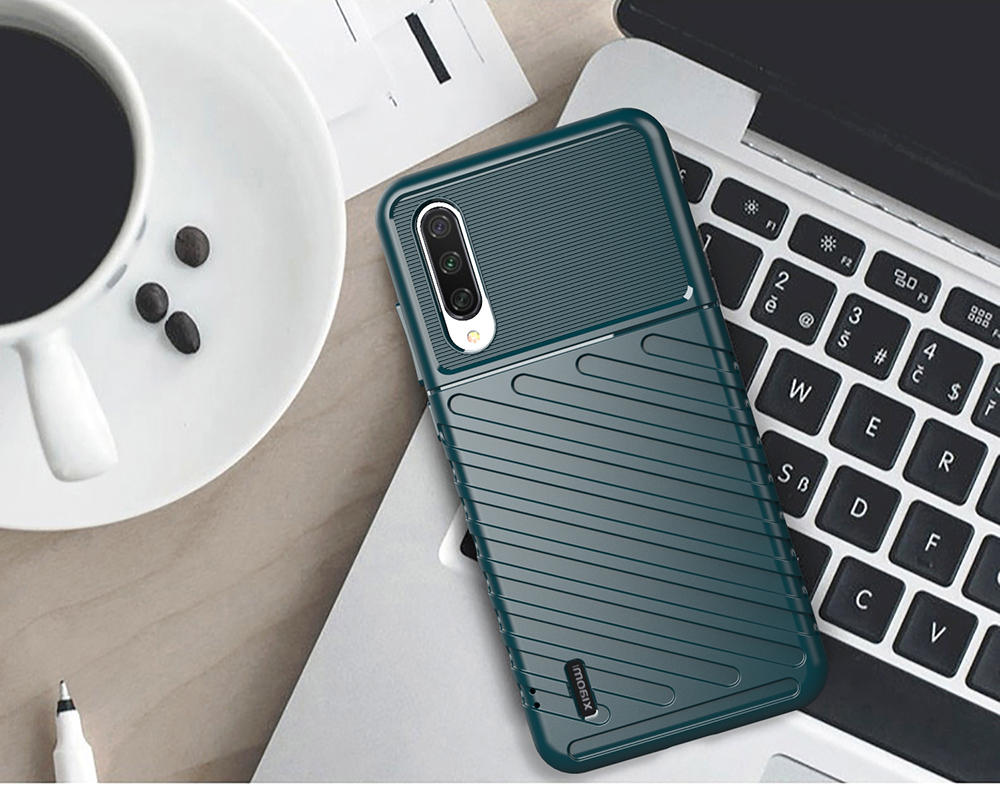 Serie Thunder Twill Texture Soft TPU Back Shell Per Xiaomi Mi Cc9e/mi A3 - Nero