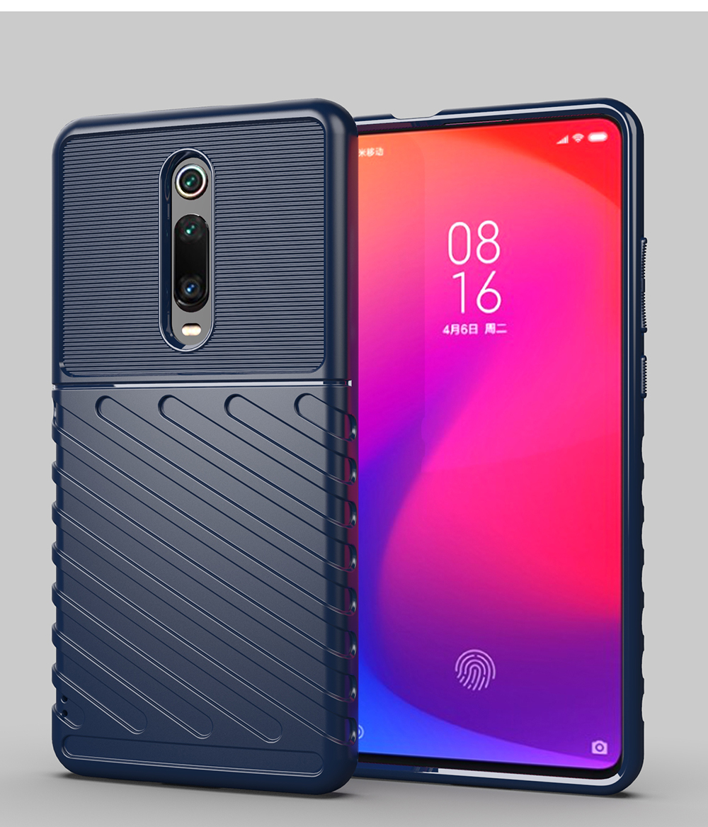 Texture Textre Timille Textre Soft TPU Couverture Pour Xiaomi Redmi K20 / mi 9T / K20 Pro / mi 9t Pro - le Noir