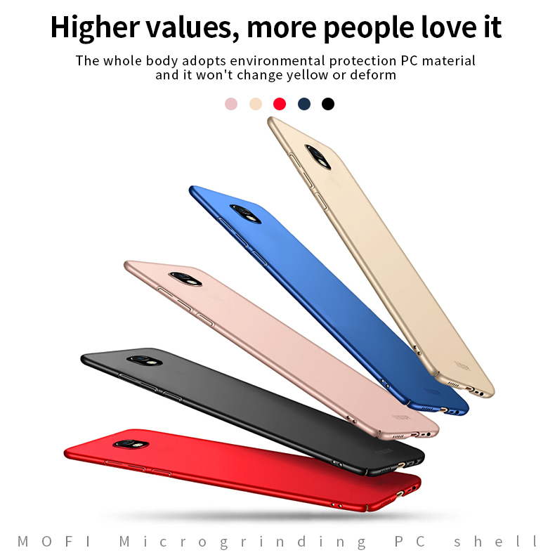 MOFI Shield Slim Slit Shecch Rost Hard PC Shell Per Xiaomi Redmi 8A - Rosso