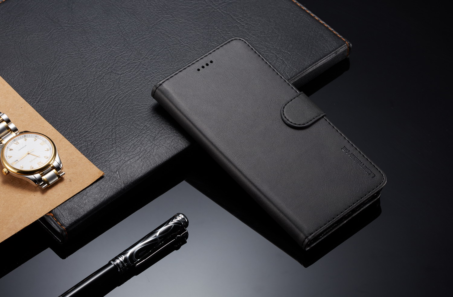 Lc. Étui Portefeuille En Cuir Impeeke Pour Xiaomi Redmi 8 - Café