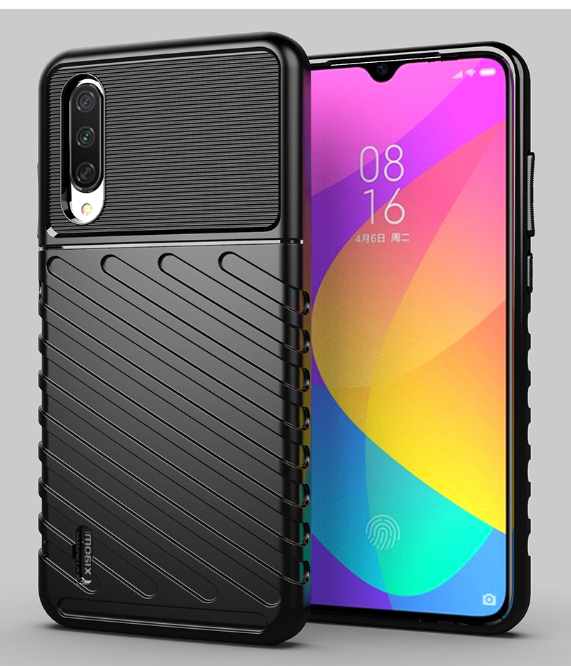 Trouns Serves Starill Design Soft TPU Back Case Para Xiaomi Mi CC9 / Mi CC9 Meitu Edition - Preto