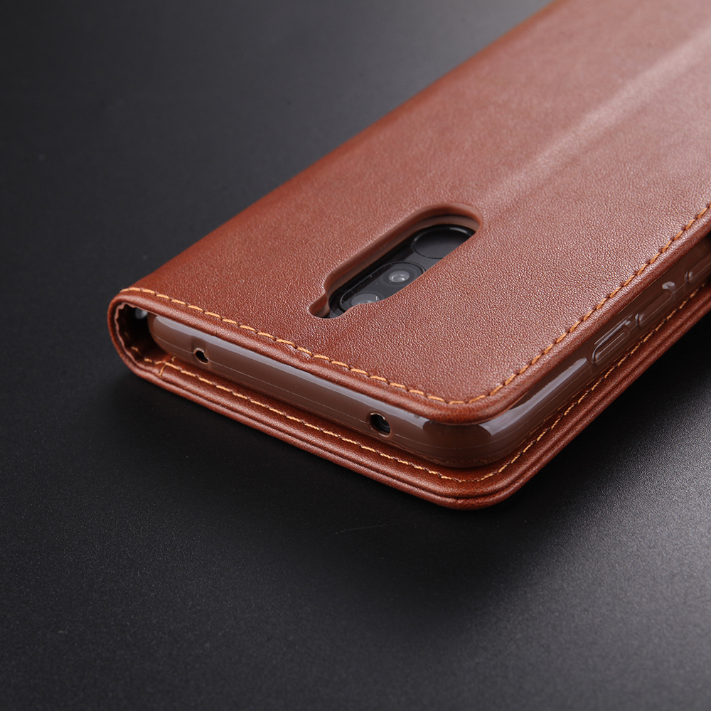 Azns PU Cuero de Cuero Estuche Para Xiaomi Redmi 8/8a - Café