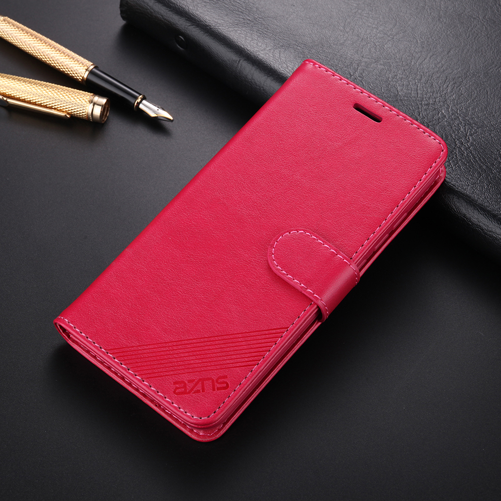 Azns PU Cuero de Cuero Estuche Para Xiaomi Redmi 8/8a - Café