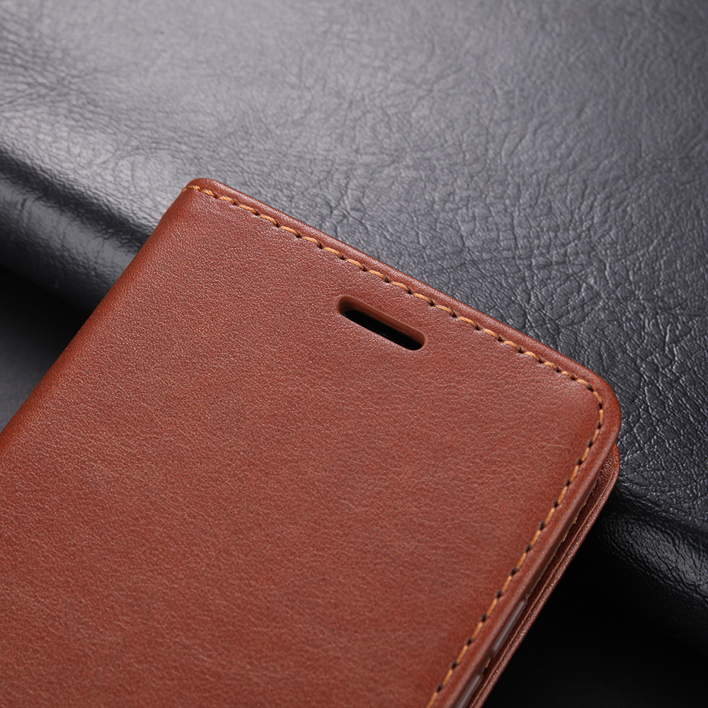 AZNS PU Leder Brieftasche Hülle Für Xiaomi Redmi 8/8a - Kaffee