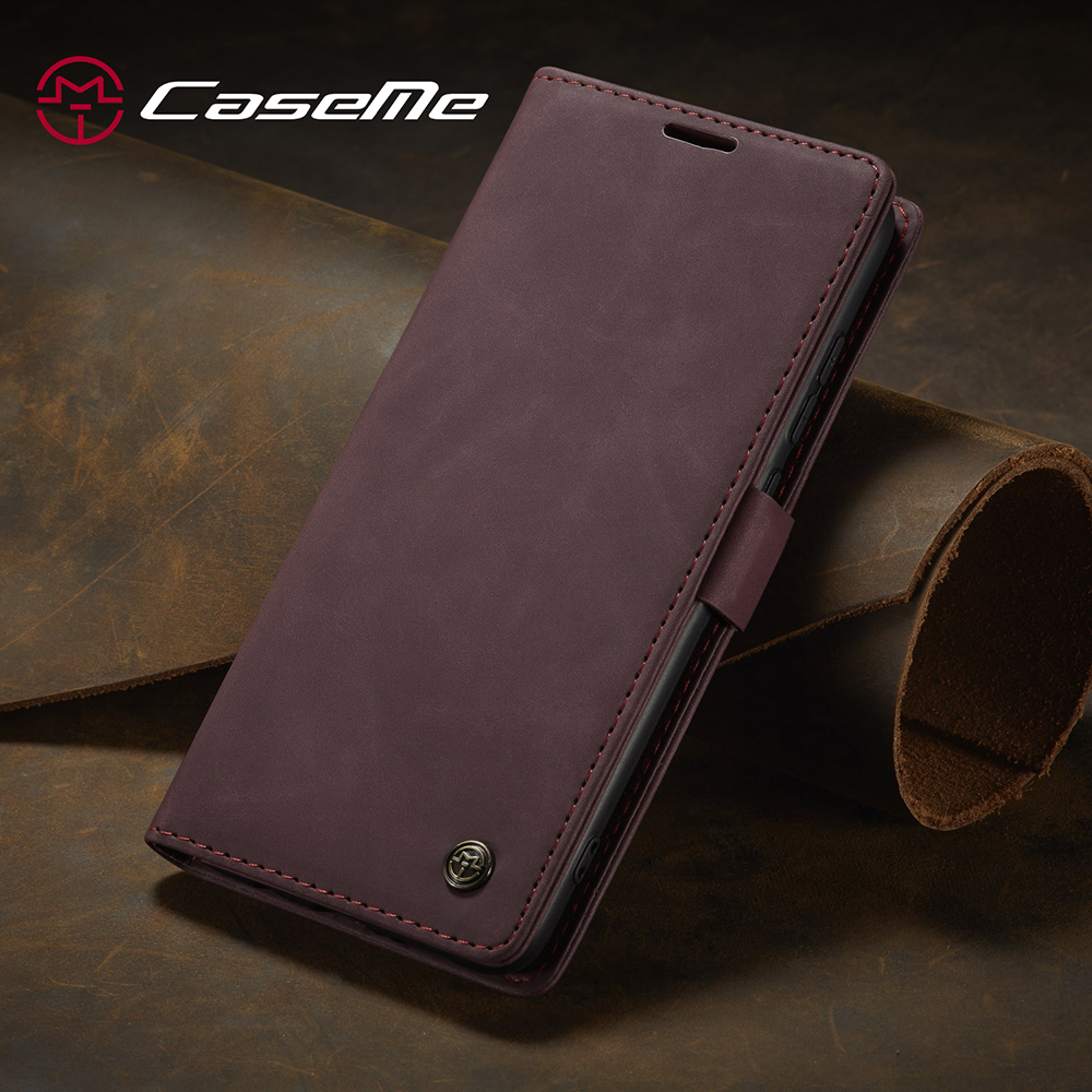 Caseme 013 Serie Case de Billetera de Cuero Absorbido Automáticamente Para Xiaomi Mi CC9 Pro/Mi Nota 10 Pro/Mi Nota 10 - Negro