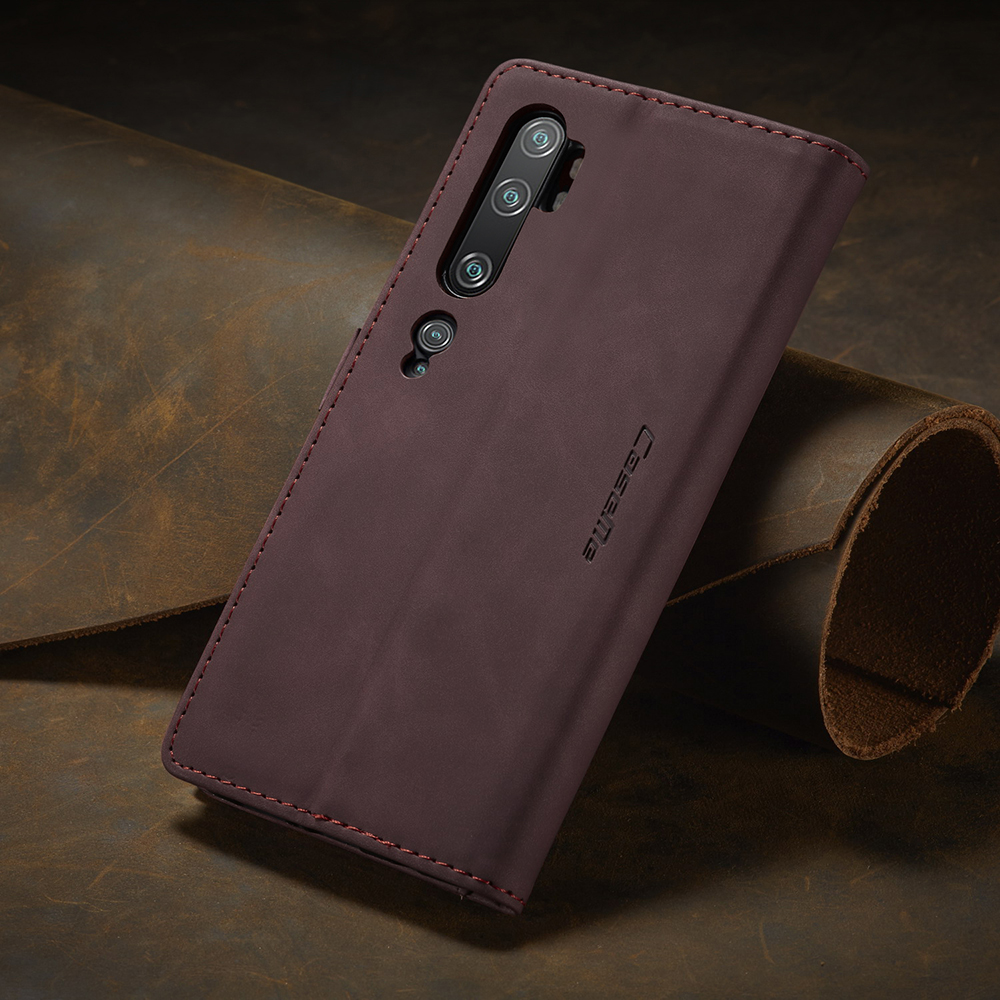 Serie Caseme 013 Series Auto-absorzed Leather Whatet Case Per Xiaomi Mi CC9 Pro/Mi Nota 10 Pro/Mi Nota 10 - Nero