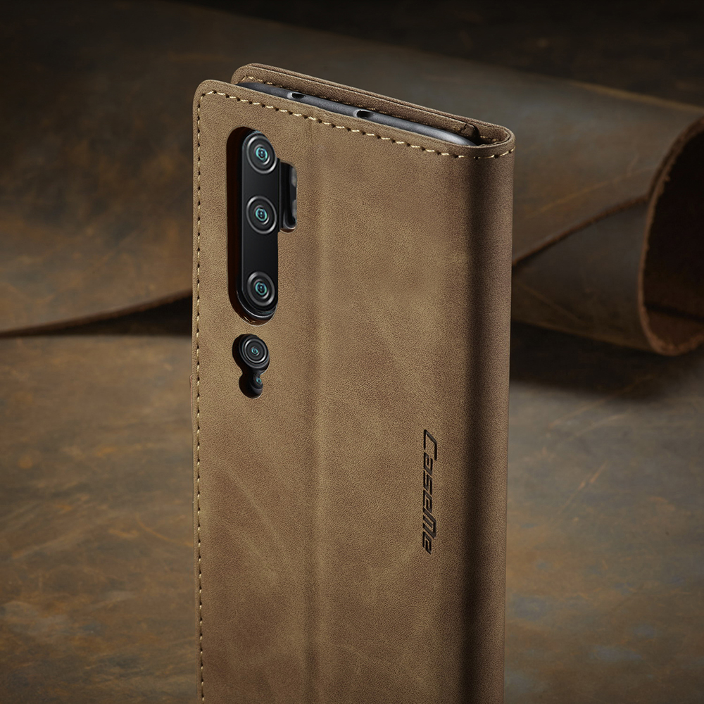 Serie Caseme 013 Series Auto-absorzed Leather Whatet Case Per Xiaomi Mi CC9 Pro/Mi Nota 10 Pro/Mi Nota 10 - Nero