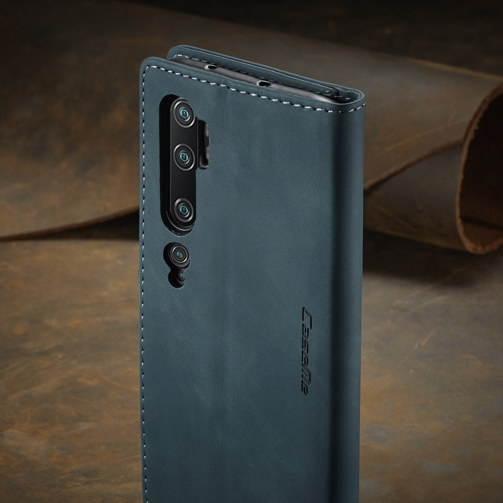 Serie Caseme 013 Series Auto-absorzed Leather Whatet Case Per Xiaomi Mi CC9 Pro/Mi Nota 10 Pro/Mi Nota 10 - Nero