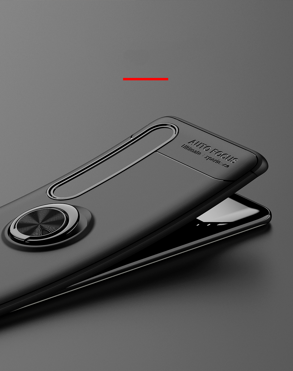 Fingerring Kickstand TPU -fall Für Xiaomi Mi 10 / Mi 10 Pro (eingebaute Metallblech) - Alles Schwarz