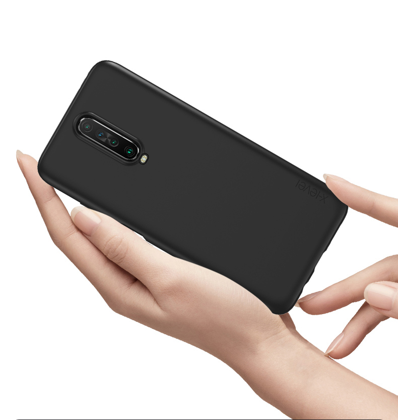 Couverture de Cas de Téléphone TPU Matte TPU de Niveau x Pour Xiaomi Redmi K30 / Poco X2 - le Noir