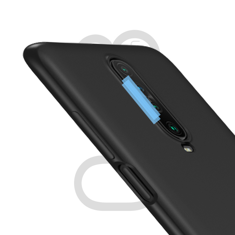 Couverture de Cas de Téléphone TPU Matte TPU de Niveau x Pour Xiaomi Redmi K30 / Poco X2 - le Noir