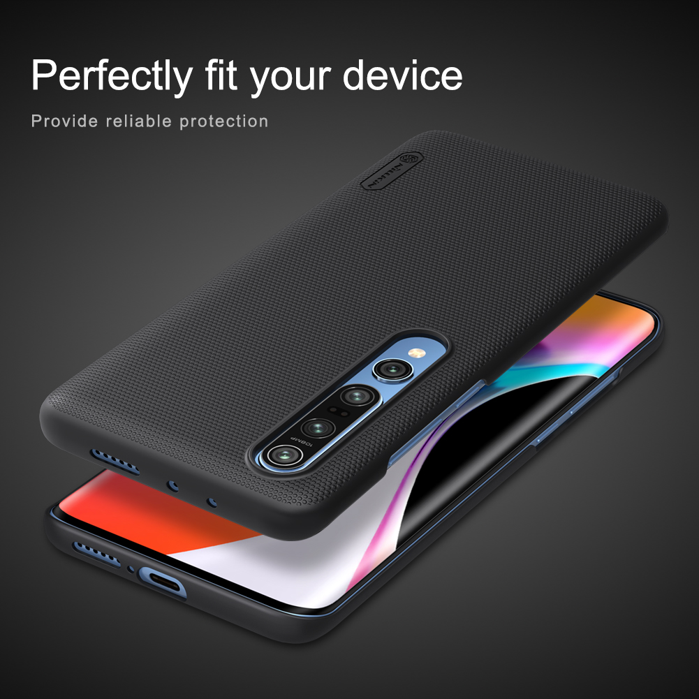 Coperchio di Cellulare Per PC Per pc Duro Con Filo Glassato Nillkin Per Xiaomi Mi 10/mi 10 Pro - Nero