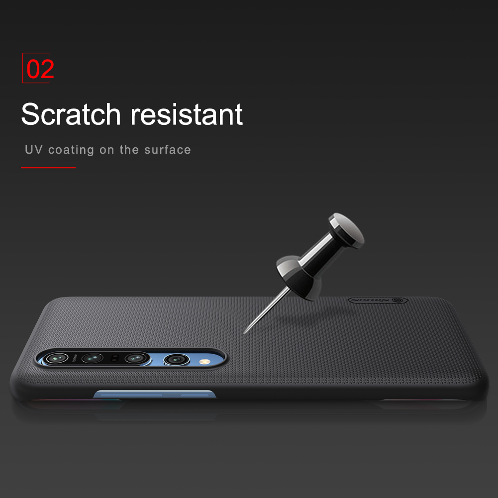 Coperchio di Cellulare Per PC Per pc Duro Con Filo Glassato Nillkin Per Xiaomi Mi 10/mi 10 Pro - Nero