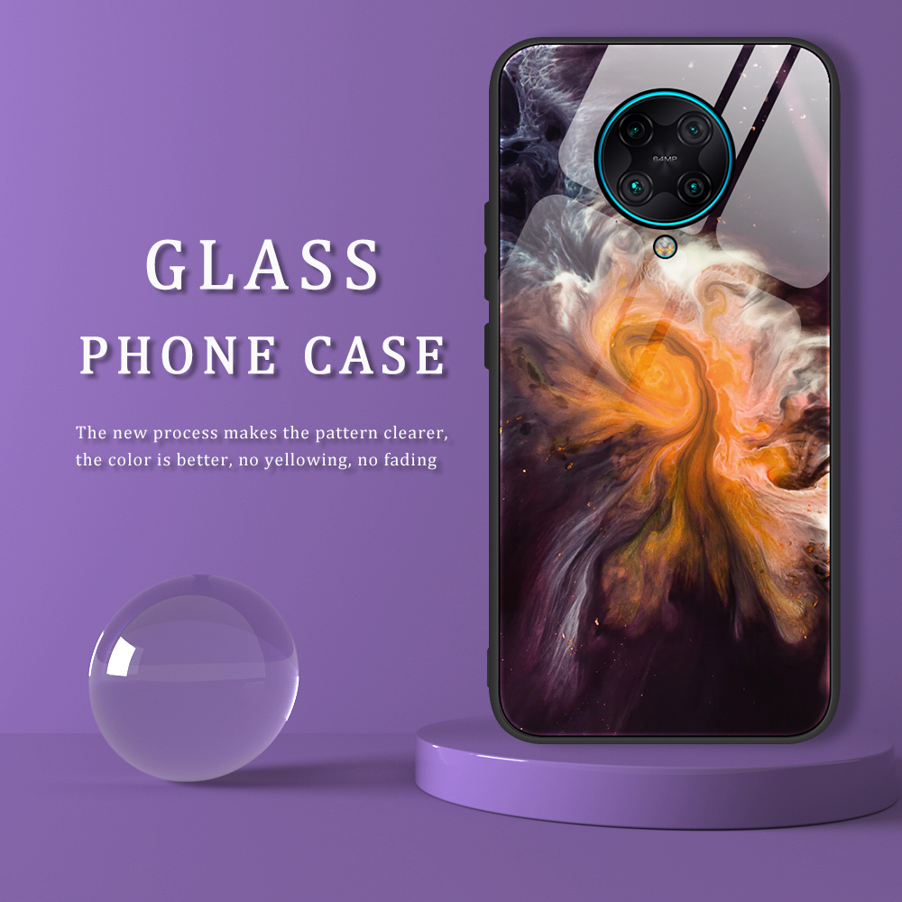 Marmortextur Tempered Glas Back + TPU Combo Shell Für Xiaomi Redmi K30 Pro/Poco F2 Pro - Stil A