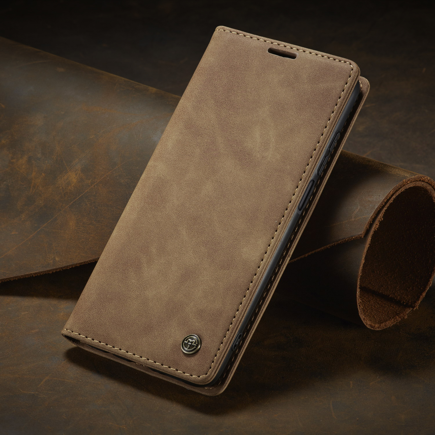 Serie Caseme 013 Series Auto-absorzed Leather Whatet Case Per Xiaomi Redmi Note 9 Pro/nota 9 Pro Max/nota 9S - Nero