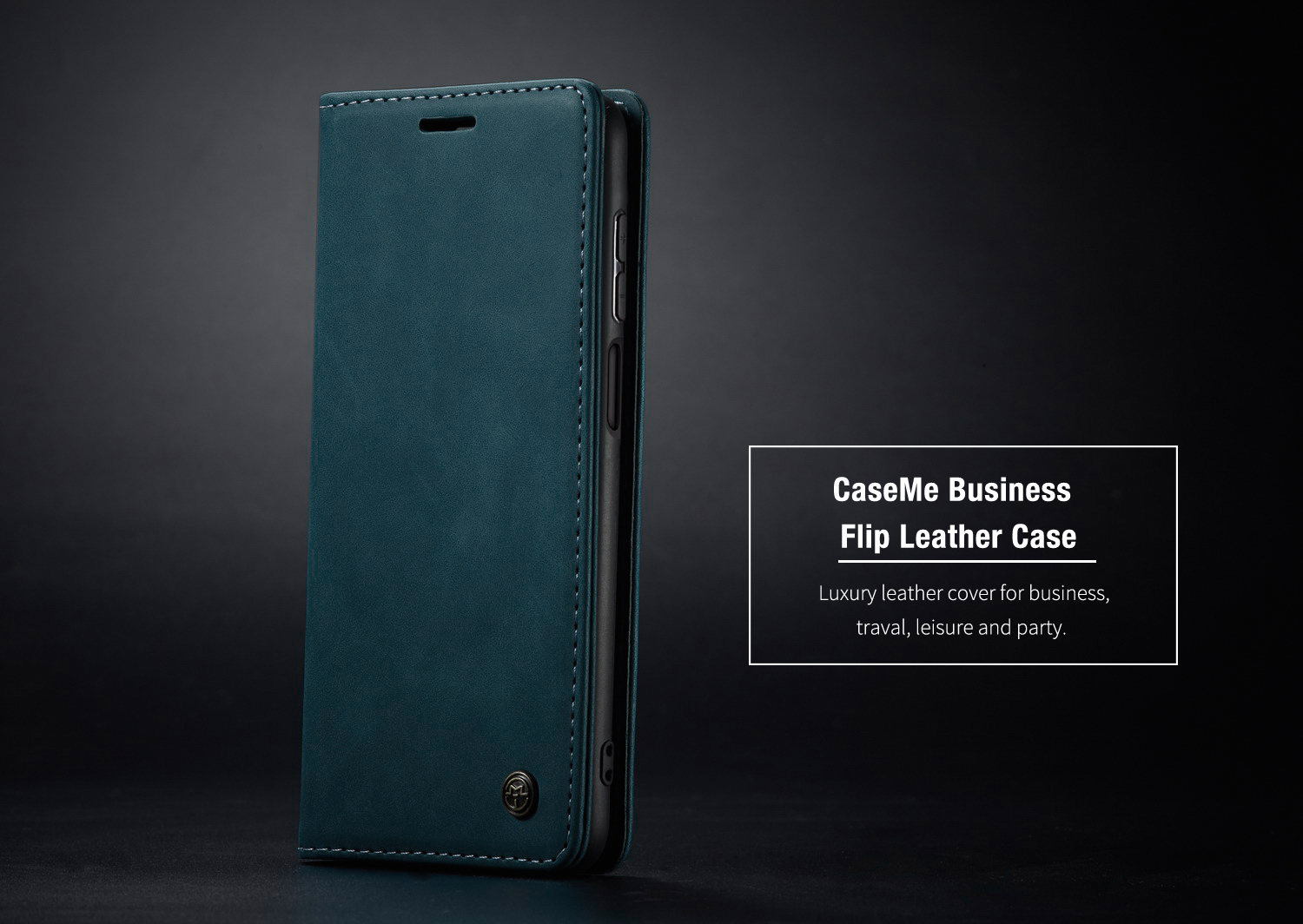 Caseme 013 Série Auto-absorbed le Cuir Portefeuille Pour Xiaomi Redmi Note 9 Pro / Note 9 Pro Max / Note 9S - le Noir