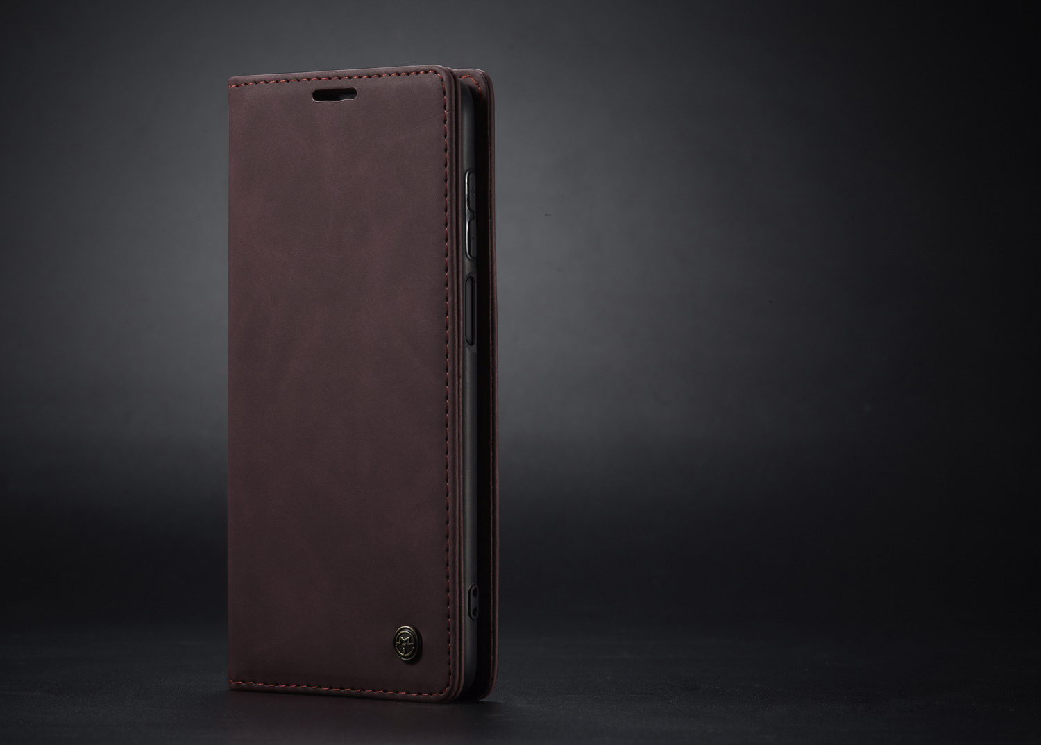 Caseme 013 Série Auto-absorbed le Cuir Portefeuille Pour Xiaomi Redmi Note 9 Pro / Note 9 Pro Max / Note 9S - le Noir