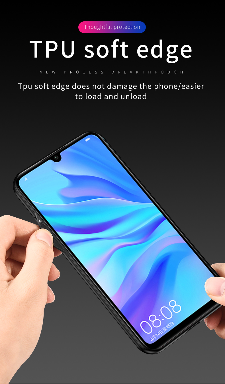 Spleißen Stoff Textur PC + TPU Hybridabdeckung Für Xiaomi Redmi 9 - Blau