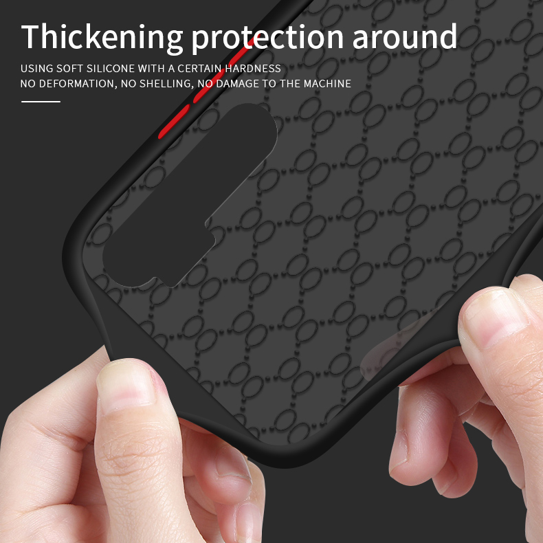 Pinwuyo Pin Dun Series II Case de Téléphone TPU à Trait de Choc Pour Xiaomi Mi Note 10 Lite - Rouge