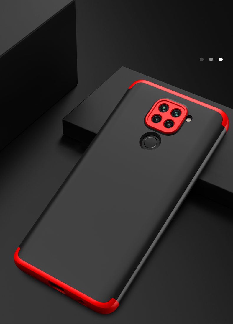 GKK Shell Détachenable à 3 Pièces du PC Dur Pour Xiaomi Redmi Note 9 - Argent / le Noir