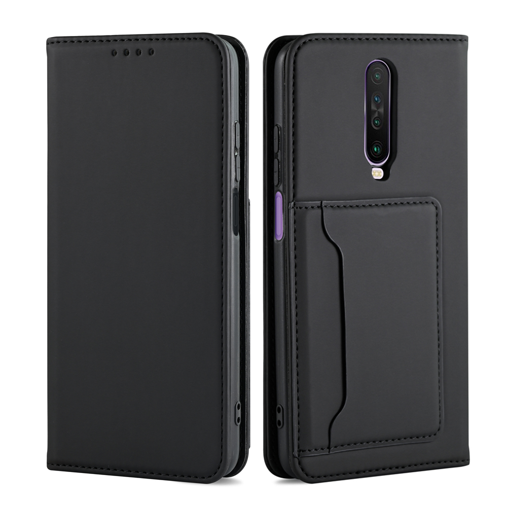 Liquid Silicone Touch Leather Auto-absorbed Phone Case for Xiaomi Redmi K30 / Poco X2 - Black-10