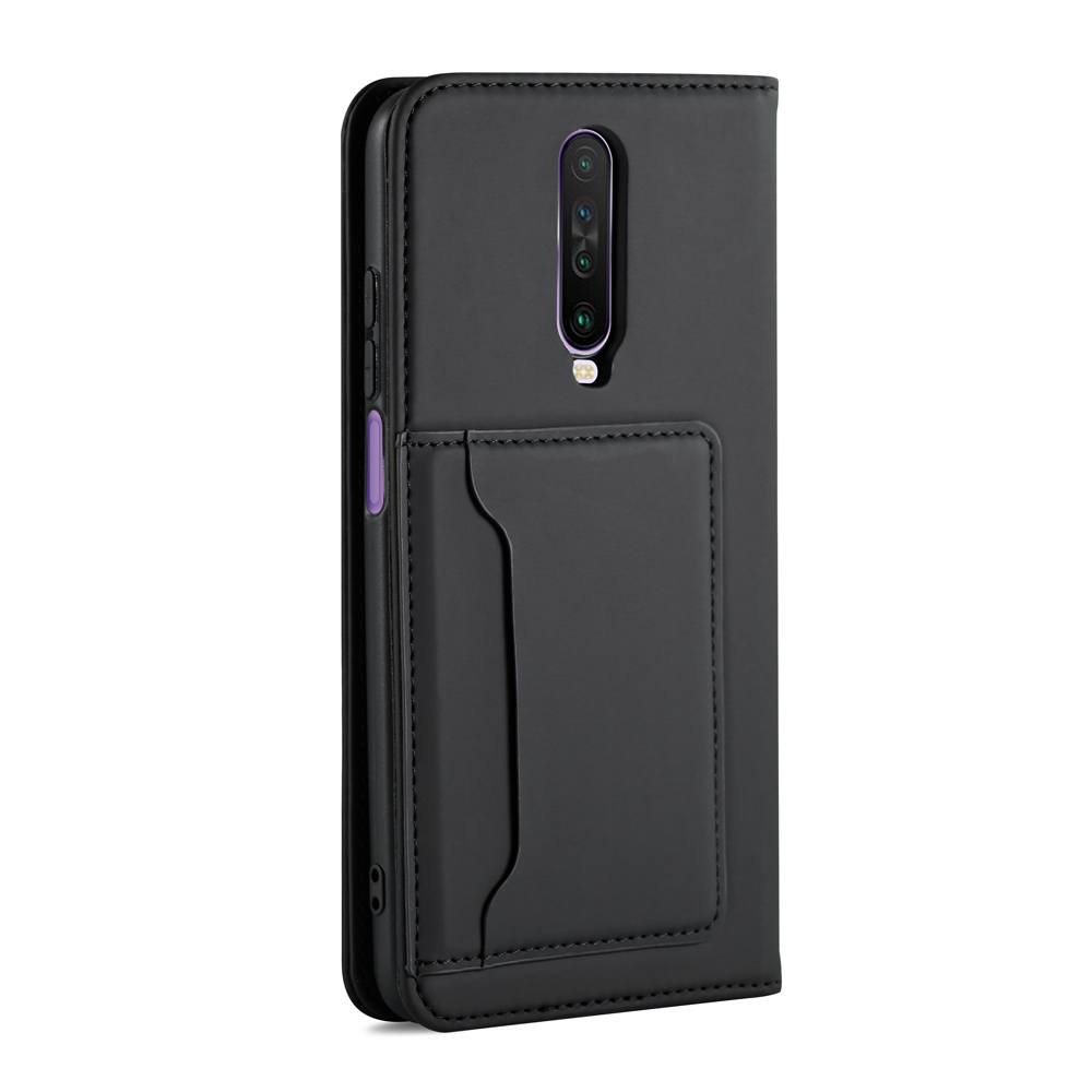 Liquid Silicone Touch Leather Auto-absorbed Phone Case for Xiaomi Redmi K30 / Poco X2 - Black-4