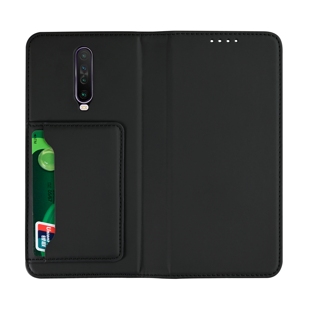 Liquid Silicone Touch Leather Auto-absorbed Phone Case for Xiaomi Redmi K30 / Poco X2 - Black-6