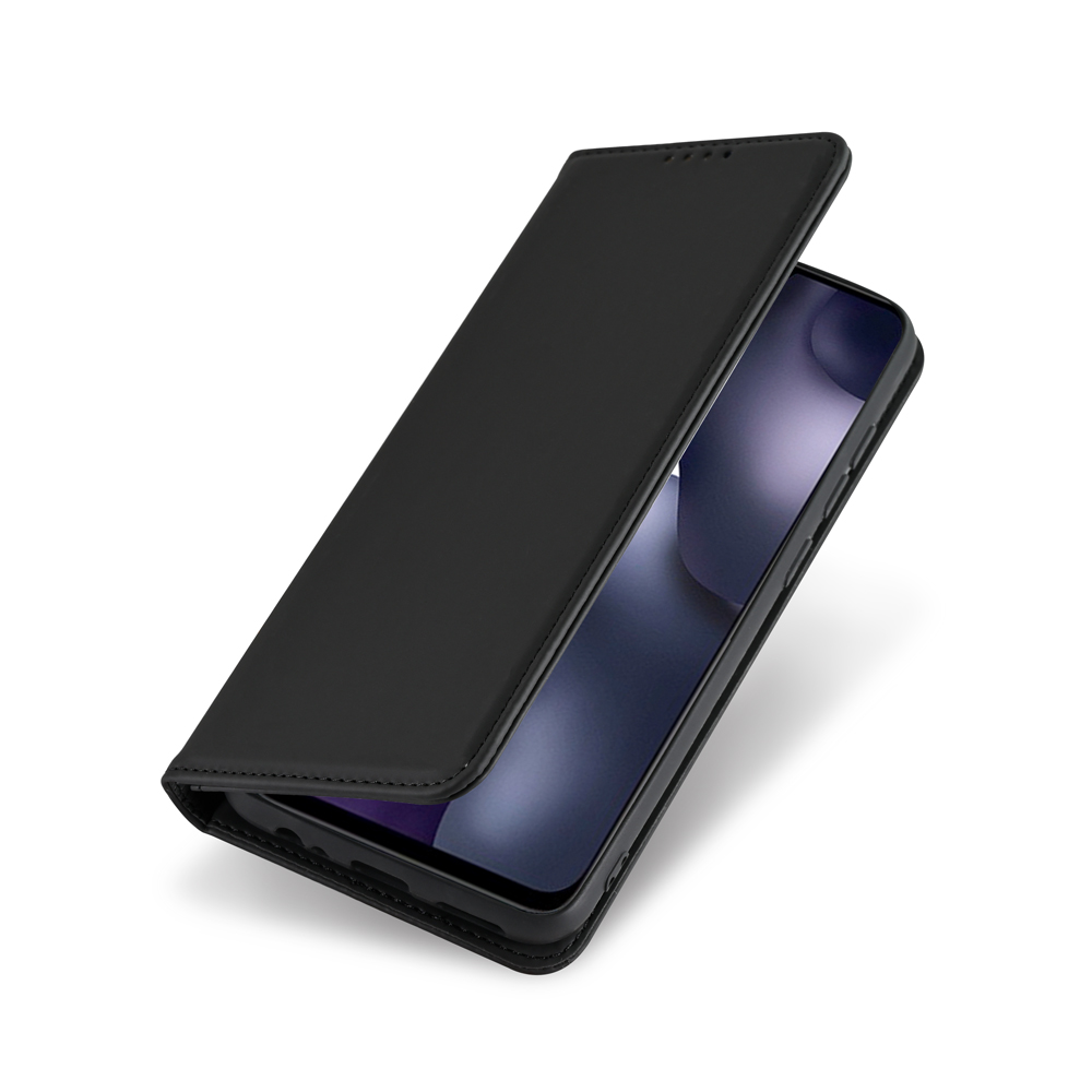 Liquid Silicone Touch Leather with Wallet Cover for Xiaomi Mi 10 Lite 5G - Black-2