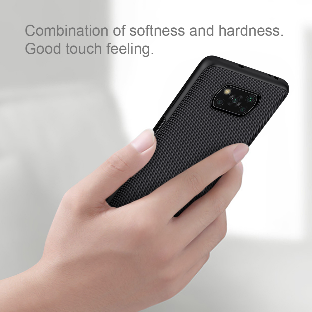 Case Texturée Nillkin Pour Xiaomi Poco X3 Nfc / Poco X3 Pro Anti-fingerprint PC TPU Hybrid Cover