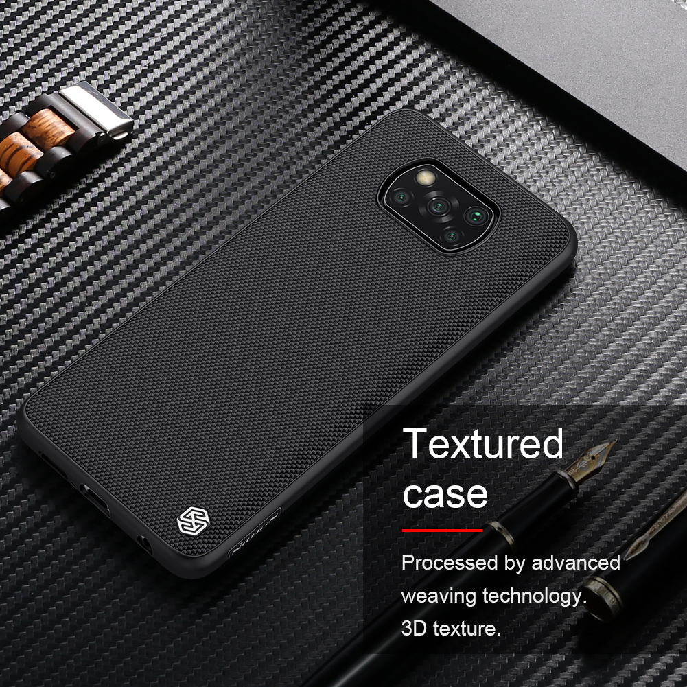 Nillkin Case Texturizado Para Xiaomi Poco X3 Nfc/poco X3 Pro Anti-fingerprint PC Cubierta Híbrida TPU