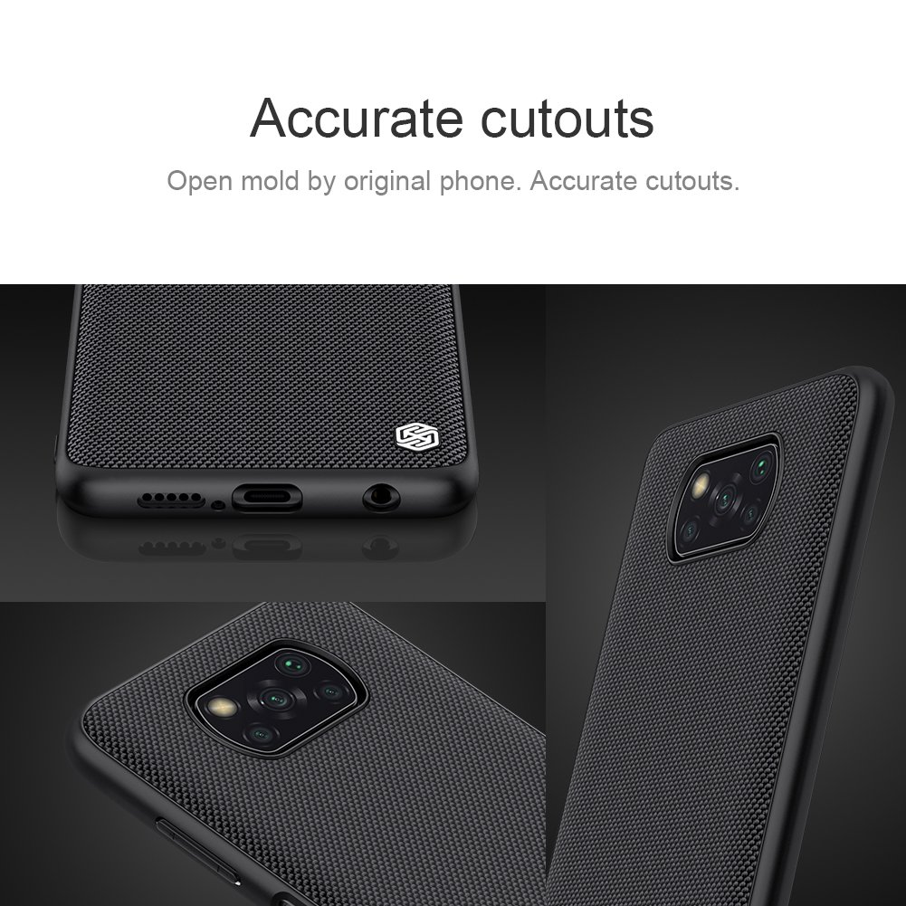 Nillkin Strukturiertes Fall Für Xiaomi Poco X3 Nfc/poco X3 Pro Anti-fingerabdruck PC TPU Hybridabdeckung