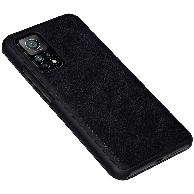 Shell De Couro Da Série Nillkin Qin Para Xiaomi Mi 10T 5G / 10T Pro 5G / Redmi K30 - Preto-8