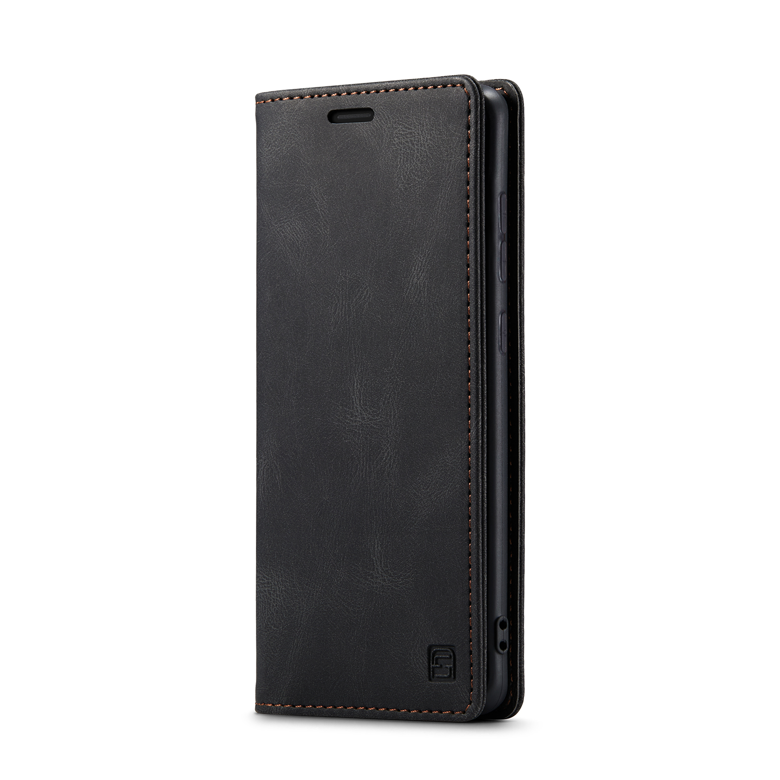 AUTSPACE A01 Series RFID Blocking Retro Matte Leather Case Wallet for Xiaomi Redmi Note 8 Pro - Black-6