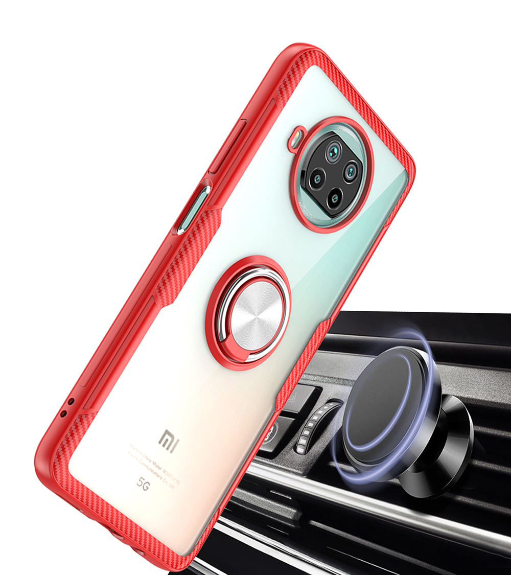 Für Xiaomi Mi 10T Lite 5g/mi 10i 5G/Xiaomi Redmi Note 9 Pro 5G Finger Ring Kickstand Hülle - Lila/schwarz