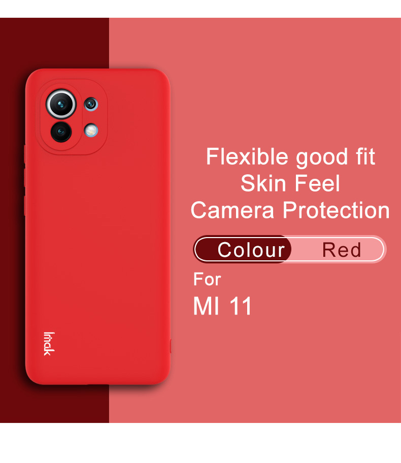 Имак Красочный Мягкий Корпус UC-2 Серии TPU Серии Skin Tpu Защита от Камеры Для Xiaomi Mi 11 - Черный