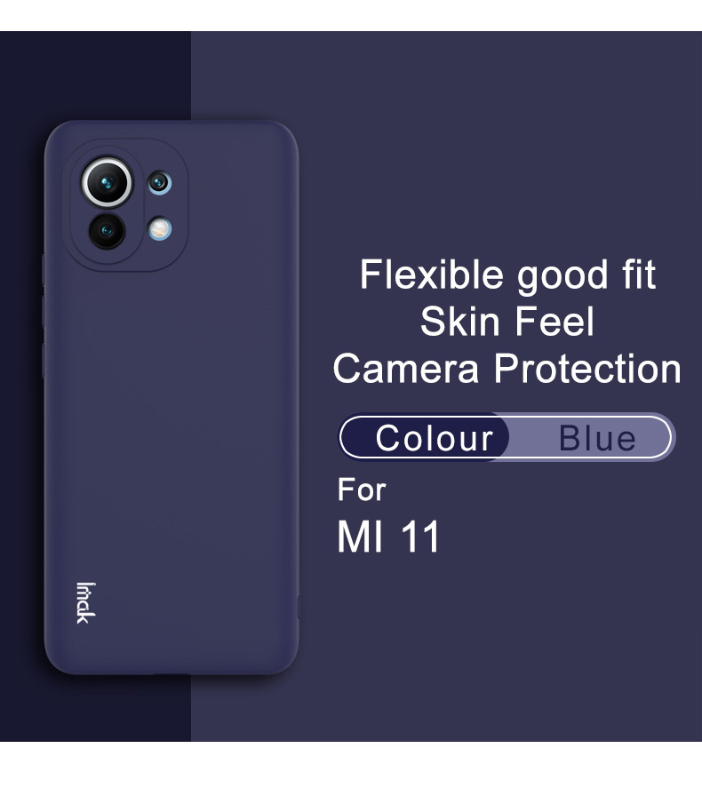 Copertura TPU in Pelle UC-2 di Custodia Morbida Colorata IMAK Con Protezione Dell'obiettivo Della Fotocamera Per Xiaomi Mi 11 - Nero