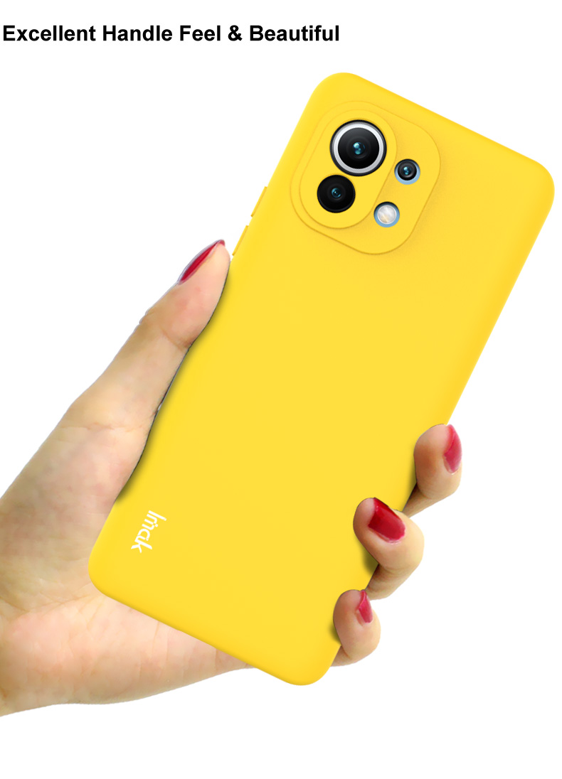 Copertura TPU in Pelle UC-2 di Custodia Morbida Colorata IMAK Con Protezione Dell'obiettivo Della Fotocamera Per Xiaomi Mi 11 - Nero