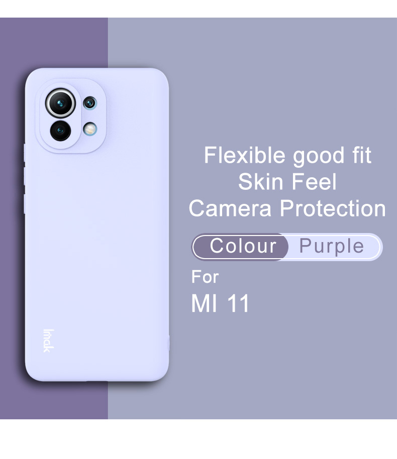 IMAK Buntes Soft Case Uc-2-serie Skin-feel Tpu-abdeckung Mit Kamera-objektivschutz Für Xiaomi Mi 11 - Schwarz