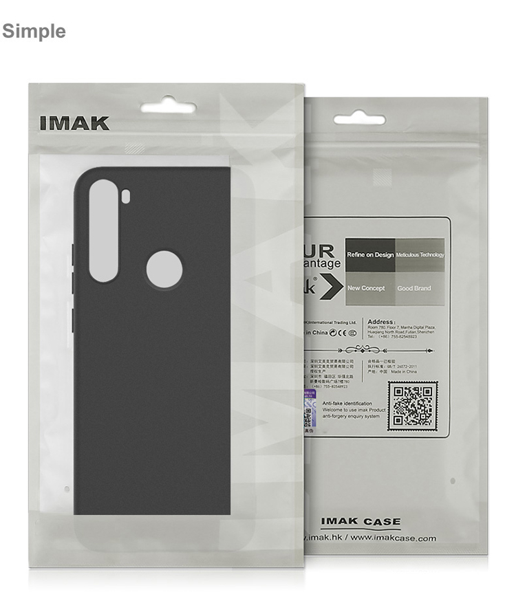 IMAK Uc-2-serie Wear-resistant Buntes Weiches Tpu-deckungsfall Für Xiaomi Redmi Note 9 5G/Note 9T 5G - Rosa