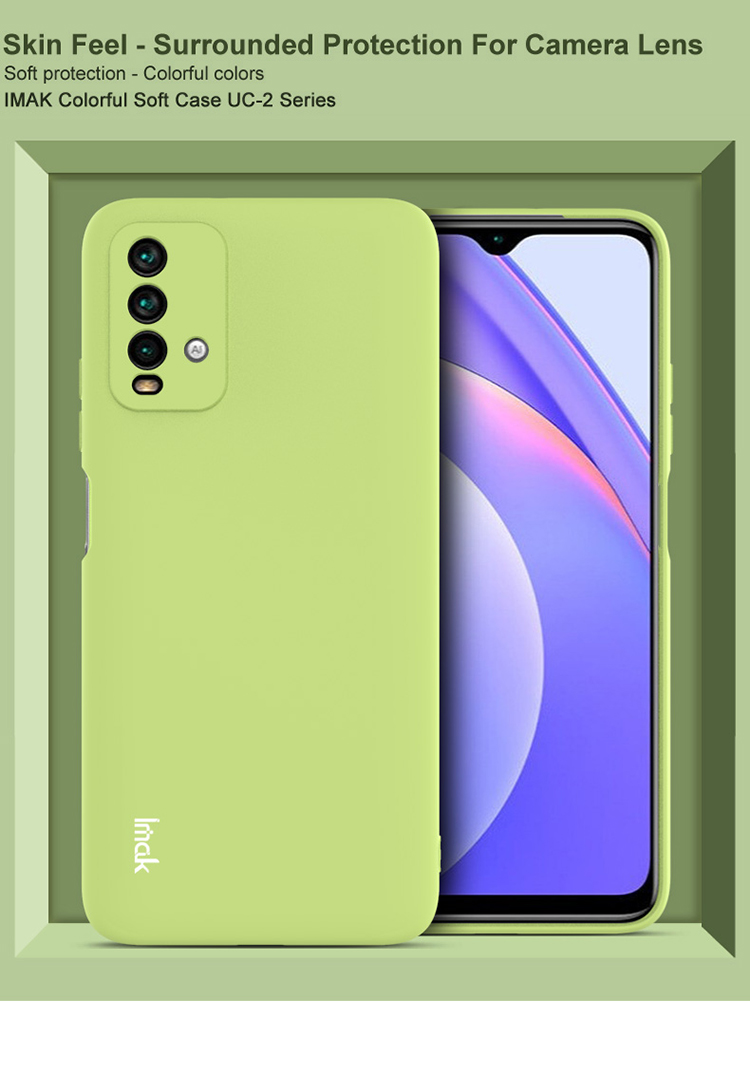 IMAK UC-2 Série Multi-Color Bem Protegida TPU Soft TPU Case Para Xiaomi Redmi Note 9 4G (Qualcomm Snapdragon 662)/9T/9 Power - Preto