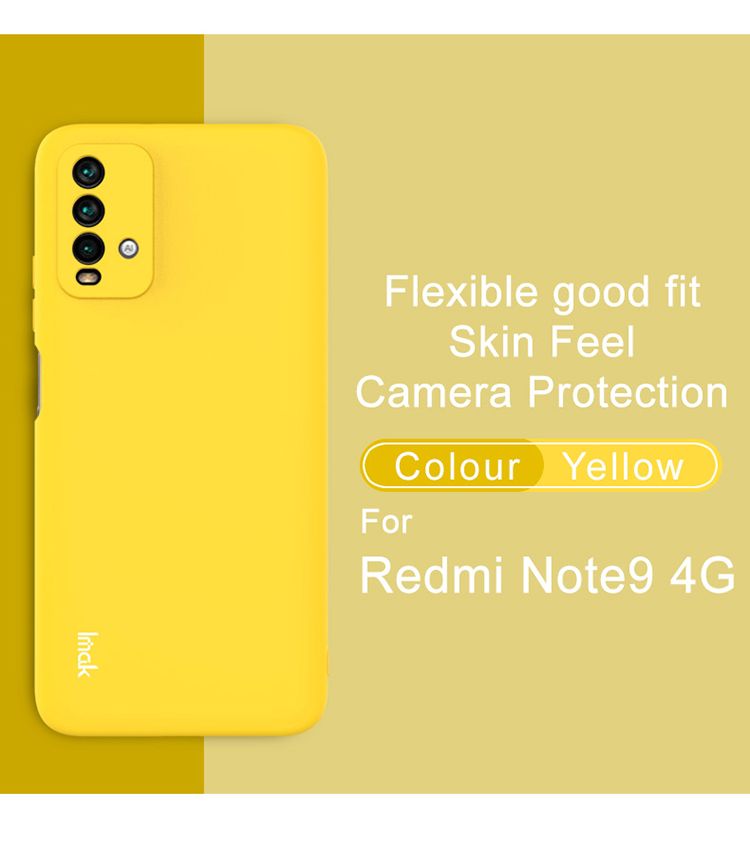 Imak UC-2 Serie Multicolor Bien Bien Protegido Cubierta de Cubierta de TPU Suave Para Xiaomi Redmi Note 9 4G (Qualcomm Snapdragon 662)/9T/9 Potencia - Negro