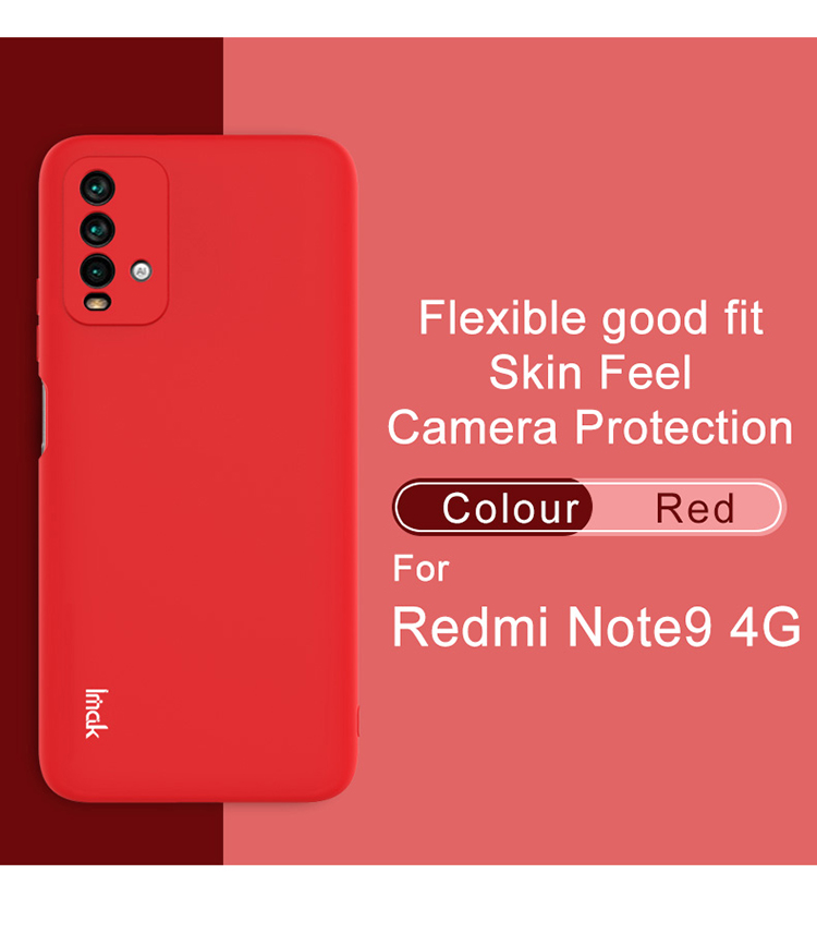 IMAK UC-2 Série Multi-Color Bem Protegida TPU Soft TPU Case Para Xiaomi Redmi Note 9 4G (Qualcomm Snapdragon 662)/9T/9 Power - Preto