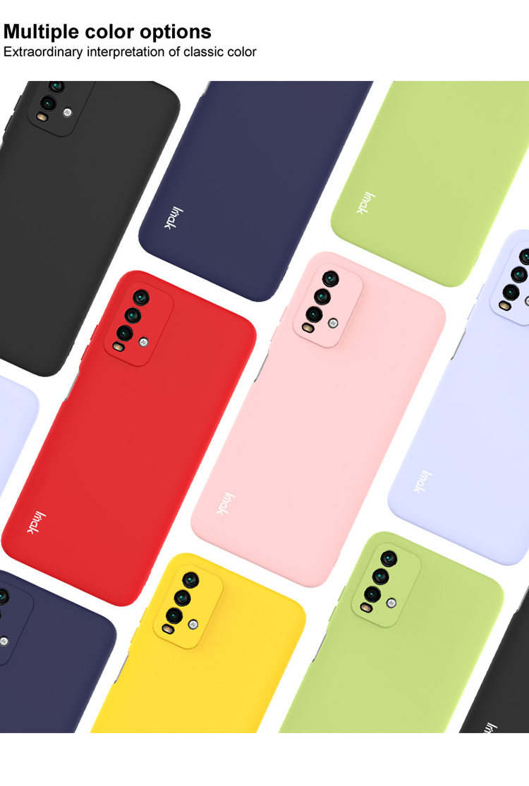 Serie UC-2 IMAK Case di Copertura TPU Soft Multi-color Ben Protetta Per Xiaomi Redmi Note 9 4G (Qualcomm Snapdragon 662)/9T/9 Power - Nero