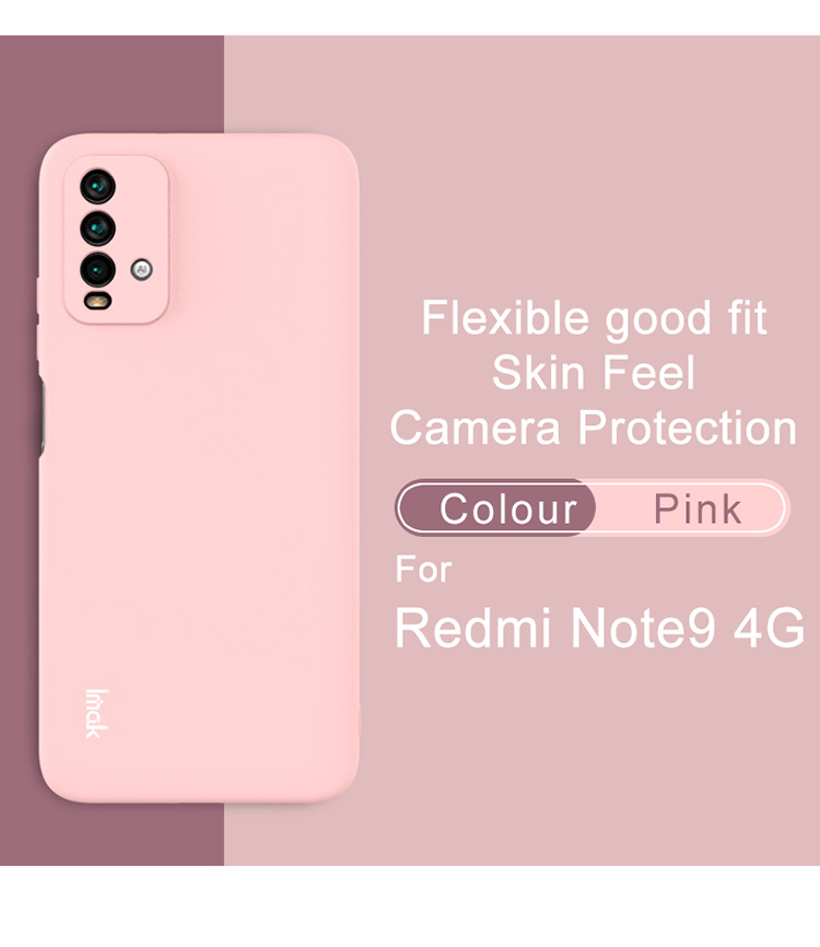 IMAK UC-2 Série Multi-Color Bem Protegida TPU Soft TPU Case Para Xiaomi Redmi Note 9 4G (Qualcomm Snapdragon 662)/9T/9 Power - Preto