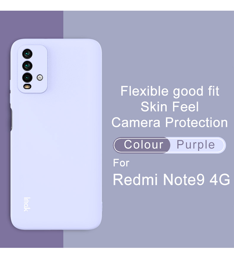 IMAK UC-2 Série Multi-Color Bem Protegida TPU Soft TPU Case Para Xiaomi Redmi Note 9 4G (Qualcomm Snapdragon 662)/9T/9 Power - Preto