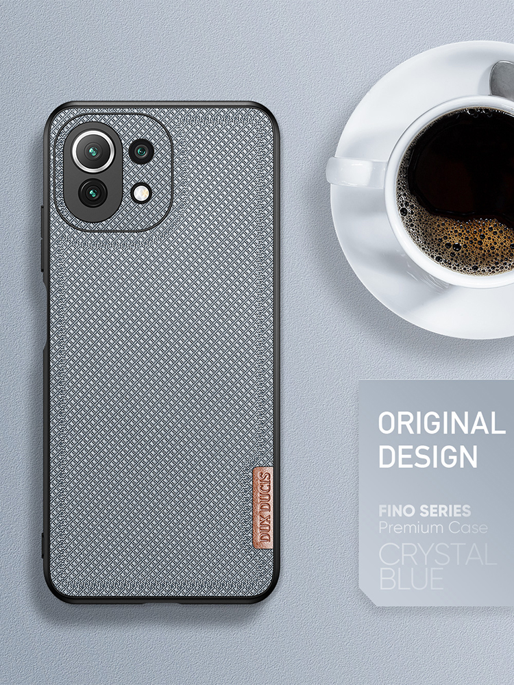 DUX DUCIS FINO Series PVC+PC+TPU+Nylon Hybrid Phone Protection Case Cover for Xiaomi Mi 11 Lite 4G / 5G - Black-4