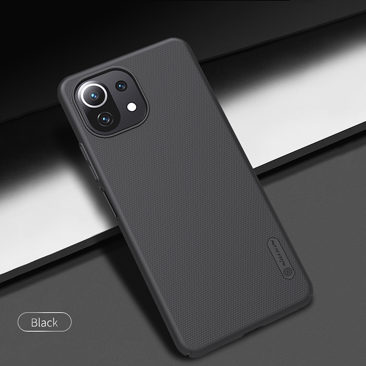 Nillkin Super Frosted Shield Series Matte Hard Phone Case Für Xiaomi Mi 11 Lite 4G / 5g. / 11 Lite 5g Ne - Schwarz