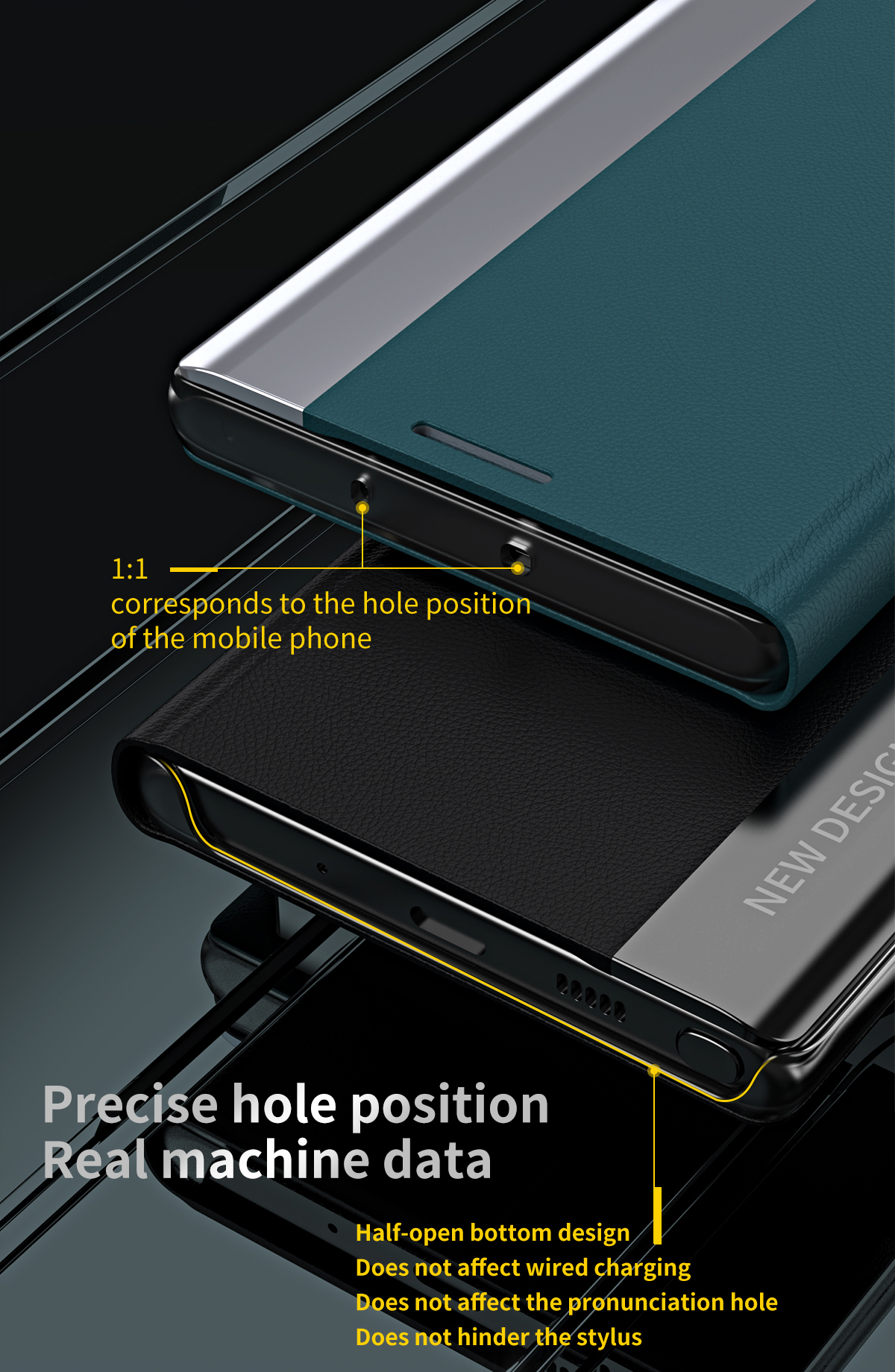 Affichage de Conception de Fenêtre Conception de Conception de Couverture de Téléphone en Cuir Pour Xiaomi Redmi Note 11 Pro + 5G / Redmi Note 11 Pro 5G (chine) (MediaTek) - Vert